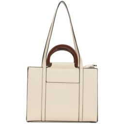 Kazo Beige Solid Tote Handbag-image-10