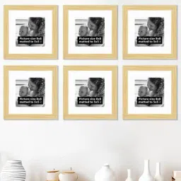 Art Street Synthetic Wood Beige Photo Frame (8 x 8 Inch) - Set of 6-picture-19