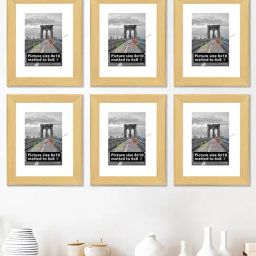 Art Street Synthetic Wood Beige Photo Frame (8 x 10 Inch) - Set of 6-6