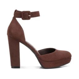 London Rag Women's Brown Ankle Strap Sandals-52