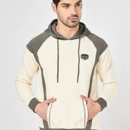 Sf Jeans By Pantaloons Pink Regular Fit Colour Block Hooded Sweatshirt-picture-5