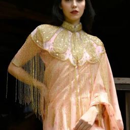 Odette Golden Embellished Fancy Cape-picture-34