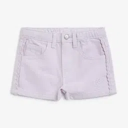 HOP Kids by Westside Lilac High-Rise Denim Shorts-image-82