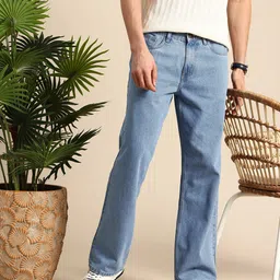 Mast & Harbour Men Smart Relaxed Fit Pure Cotton Jeans-picture-15