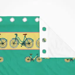 SEJ by Nisha Gupta Green Polyester 5 Ft. Window Curtain - Set of 2 image 3