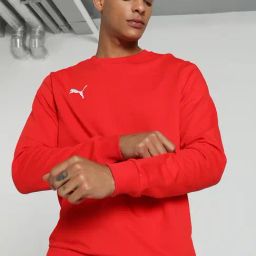 Puma teamGOAL Football Red Cotton Regular Fit Sweatshirt-image-93