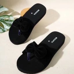 Mozafia Women's Black Thong Sandals-image-34