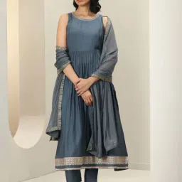 gerua by libas Libas Grey Solid Kurta Sets-picture-27