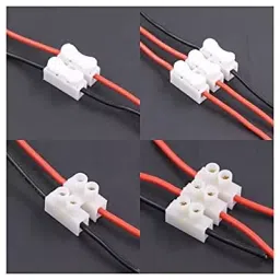 Rpi Shop 2 Way + 3 Way Quick Push Wire Connector & Terminal Barrier Block Pack of 20 (White) image 4