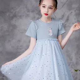 YK Girls Embellished Fit & Flare Dress-picture-26
