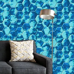 ArtzFolio Printed UV-Resistant Anti-Bacterial Hexacomb Tiling Peel & Stick Wallpaper-image-3