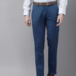 Van Heusen Men Textured Ultra Skinny Fit Formal Trousers-picture-6