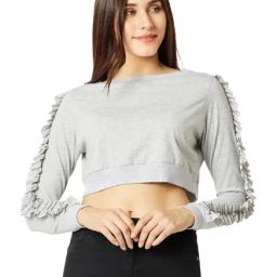 Miss Chase Grey Textured Top-image-44
