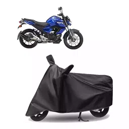 Auto Pearl Polyester Two Wheeler Cover for Yamaha FZ V3 BS6 (Grey)-image-85