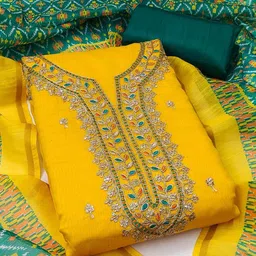 Panzora Ethnic Motifs Embroidered Unstitched Dress Material-picture-57