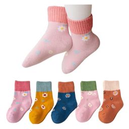 MOMISY Cotton Ankle Length Tube Socks Floral Design Pack of 5  - Multicolour-image-43