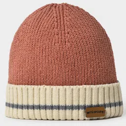 Mi Arcus 100% Cotton Colour Blocked  Winter  Cap - Brown-picture-25