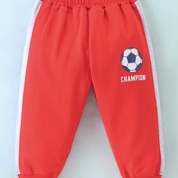 Tango Single Jersey Full Length Lounge Football Print - Red-picture-15
