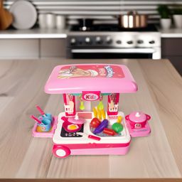 ILEARNNGROW Ultimate Kid Chef Bring Along Kitchen Cooking Suitcase Luxury Kitchen Set 23 Pieces-12