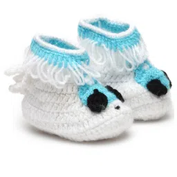 MayRa Knits Hand Knitted Animal Crochet Booties - White-picture-9