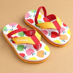 Cute Walk by Babyhug Flip Flops With Fruits Print & Backstrap Closure - Multicolour-image-45