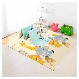 StarAndDaisy Reversible & Foldable Baby Playmat with Jungle & Traffic Print - Cream-picture-12