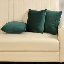 Yellow Weaves Green Set of 3 Velvet Square Cushion Covers-image-27