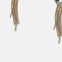 SOHI Set Of 2 Silver Plated Artificial Stones Contemporary Drop Earrings image 5