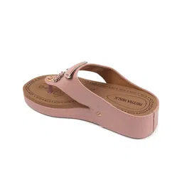 Retro Walk Embellished Wedge Mules with Laser Cuts image 3