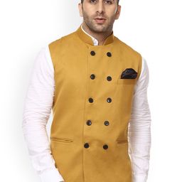 VEERA PARIDHAAN Chinese Collar Nehru Jacket-image-32