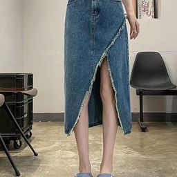 StyleCast Women Mid-Rise Pencil Front-Slit Midi Skirt-picture-32