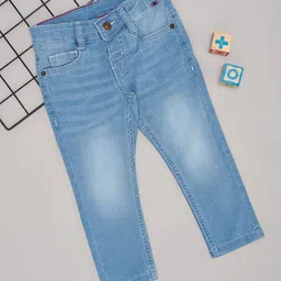 Pantaloons Junior Boys Cotton Regular Fit Low Distress Heavy Fade Jeans-image-79