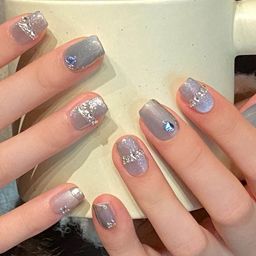 StyleCast x Revolte Set Of 10 Reusable Artificial Nail Extension - Blue image 2