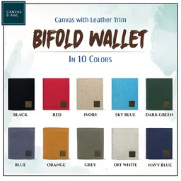 CANVAS & AWL Men Textured Canvas Two Fold Wallet image 5