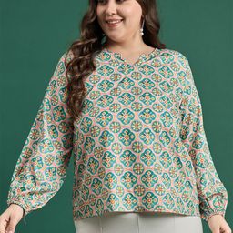 DressBerry Curve Women Abstract Printed Regular Top-10