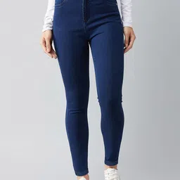 DOLCE CRUDO Women Skinny Fit High-Rise Stretchable Jeans-picture-33