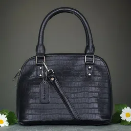 Mast & Harbour Animal Textured PU Half Moon Handheld Bag-14