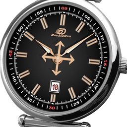 DOUBLERUN Unisex Date Display Megnetic Straps Analogue Multi Function Watch H05N27025 image 3