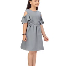 BAESD Cold-Shoulder Fit & Flare Dress-image-52