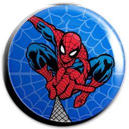 Funcart Spider-Man Plastic Button Pin Badge - Blue & Red-image-58