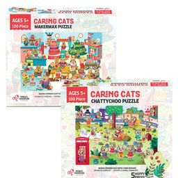Chalk and Chuckles Chattychoo & Makermax Jigsaw Puzzle Pack of 2 - 100 Pieces Each-18