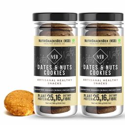 NutriSnacksBox Healthy Dates & Dry Fruit Nuts Cookies 330 gm - Pack of 2 - 165 gm Each-27