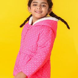 Babyhug Full Sleeves Front Open Sweater - Pink-image-60