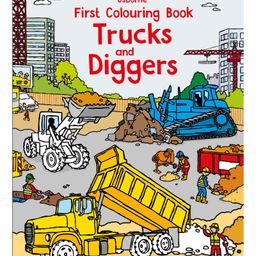 Usborne First Colouring Book: Trucks And Diggers - English-27