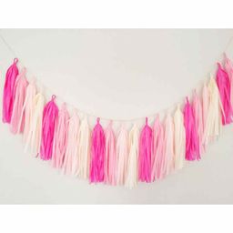 Amfin Paper Tassels Garland Pink Cream Pack of 20 - Length 800 cm-14