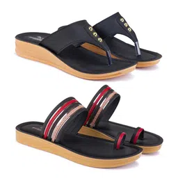 BERSACHE Set Of 2 Open Toe Flats-image-32