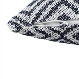 SASHAA WORLD Blue & White Geometric Woven Design Cotton Square Cushion Covers-picture-25