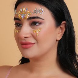 COLOR STYLE Faux Stone Studded Face & Body Jewel Bindi - Diamond Rush-15