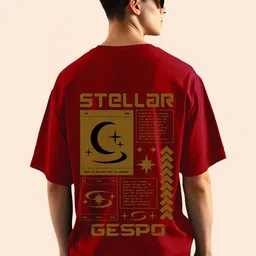AUSK Typography Printed Round Neck Drop Shoulder Sleeves Oversized Pure Cotton T-shirt-image-87