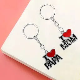 Shine N Sober Set Of 2 I Love Mom & I Love Papa Keychain-26